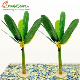 Artificial Banana Tree Pair (16 Inches), Navaratri Durga Pooja, Dussehra Festival Decoration, Diwali Festival, Festival Gifts